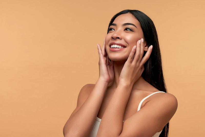 woman with glowing skin