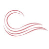 Pink icon showing a curved wave to represent lightweight