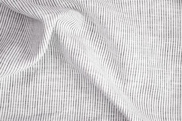Close-up image of Pinstripe Relaxed Hemp fabric