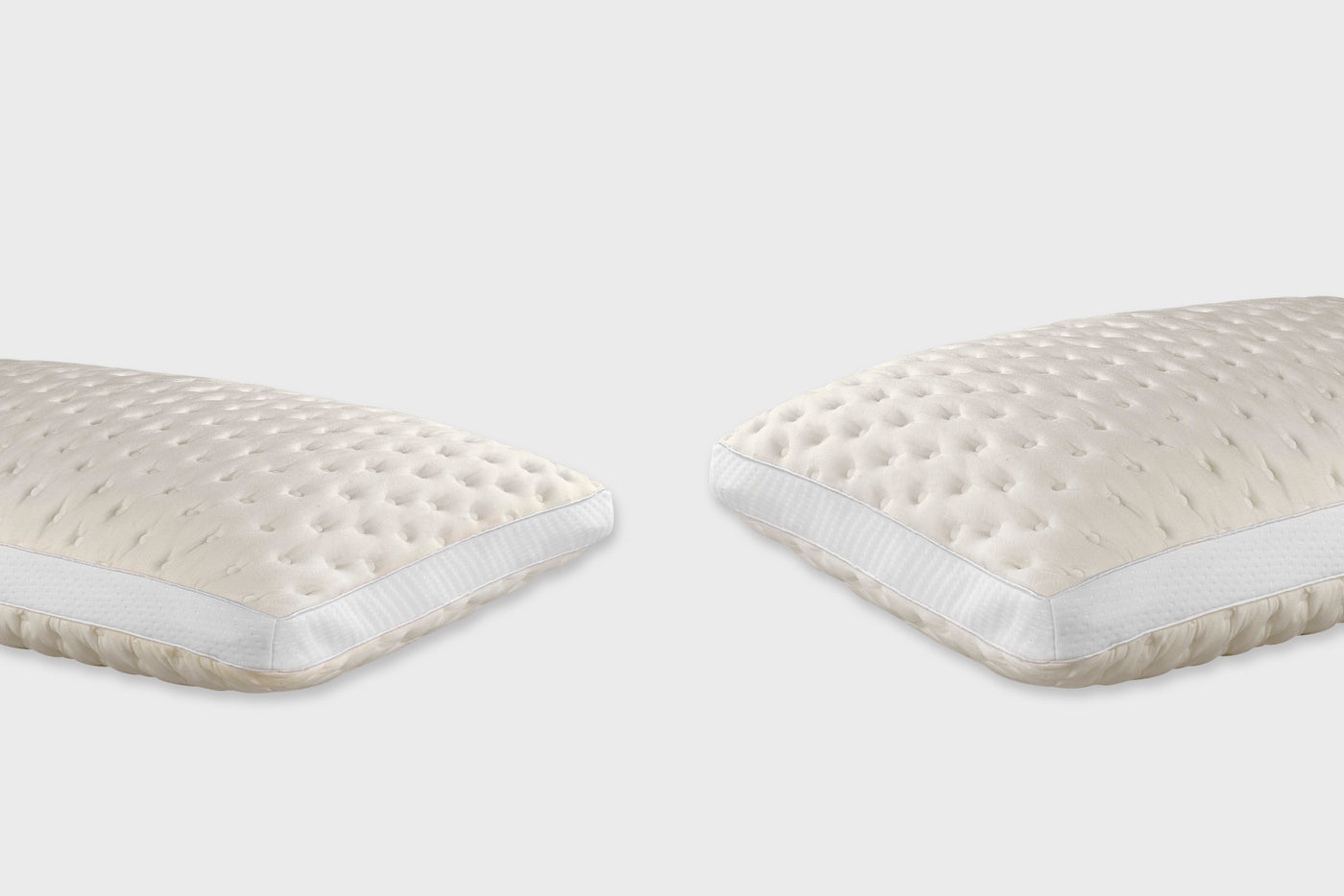 Image of two Bamboo Memory Foam Puff Pillows on a white background