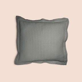 Image of the Agave Ridgeback Pillow Sham featured on a Euro pillow with a light pink background