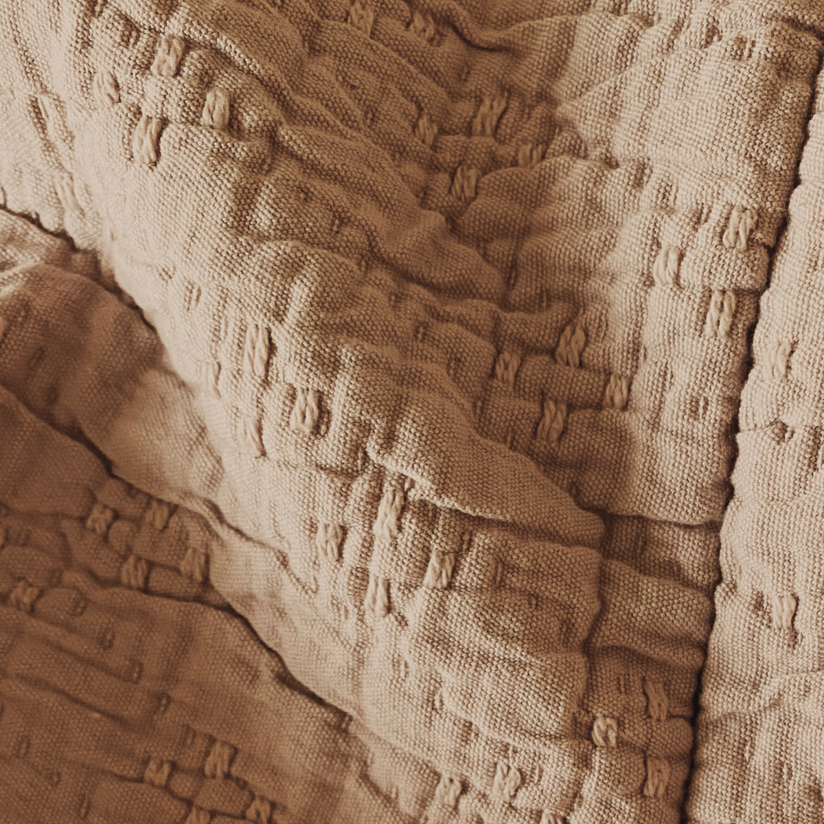 Close-up image of the Ochre Wave fabric