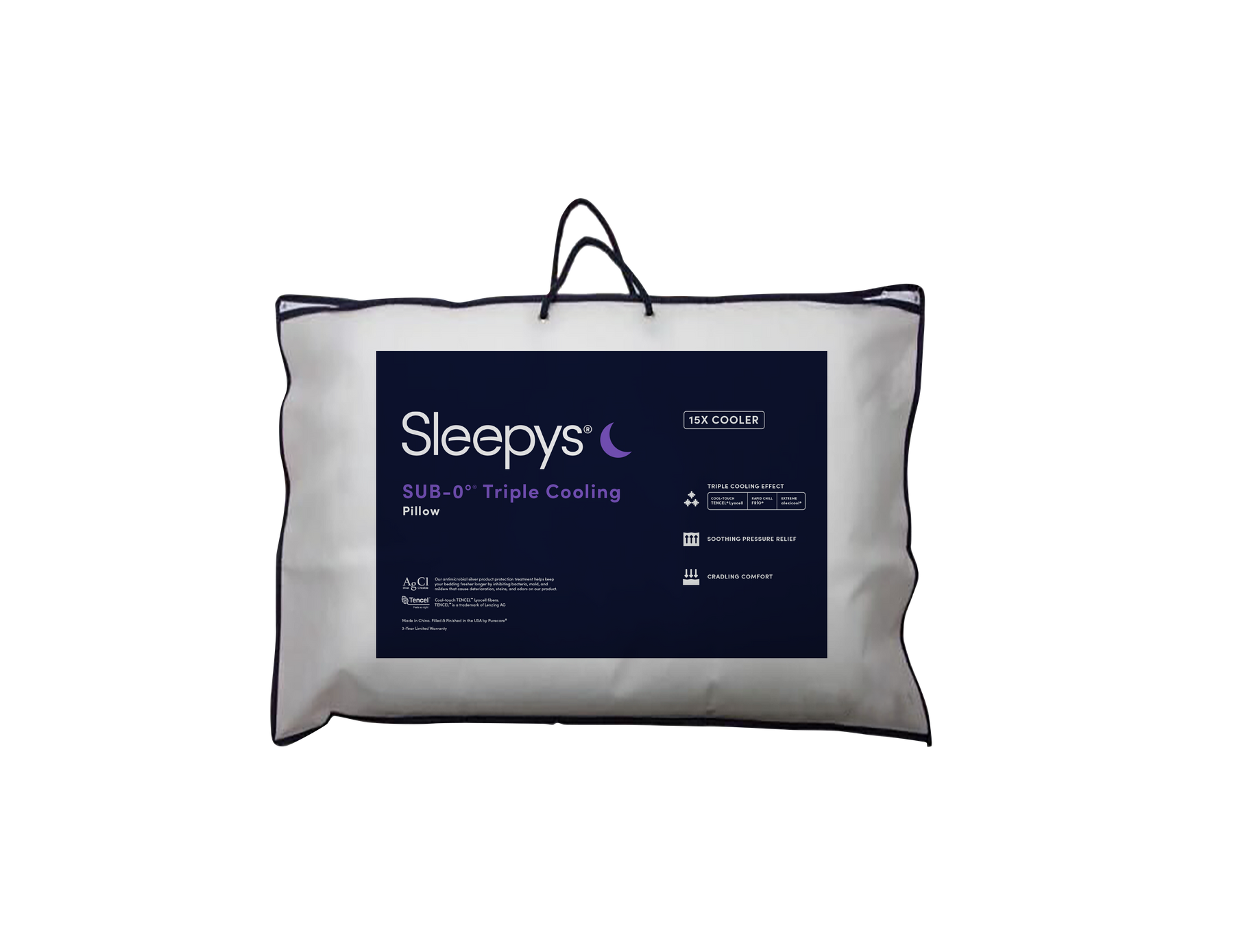 Image of the pillow bag for the Sleepys SUB-0 Triple Cooling Pillow