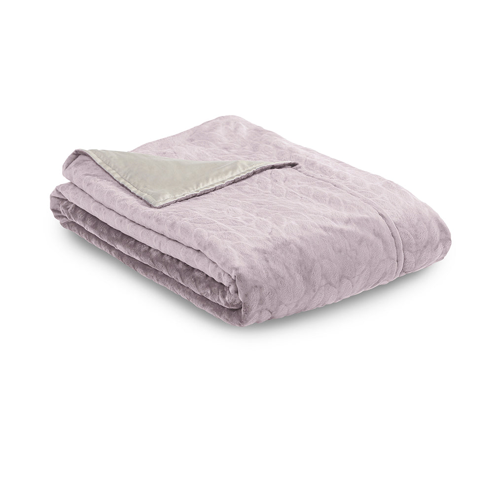 Image of a neatly folded Soft Pink Weighted Blanket Cover