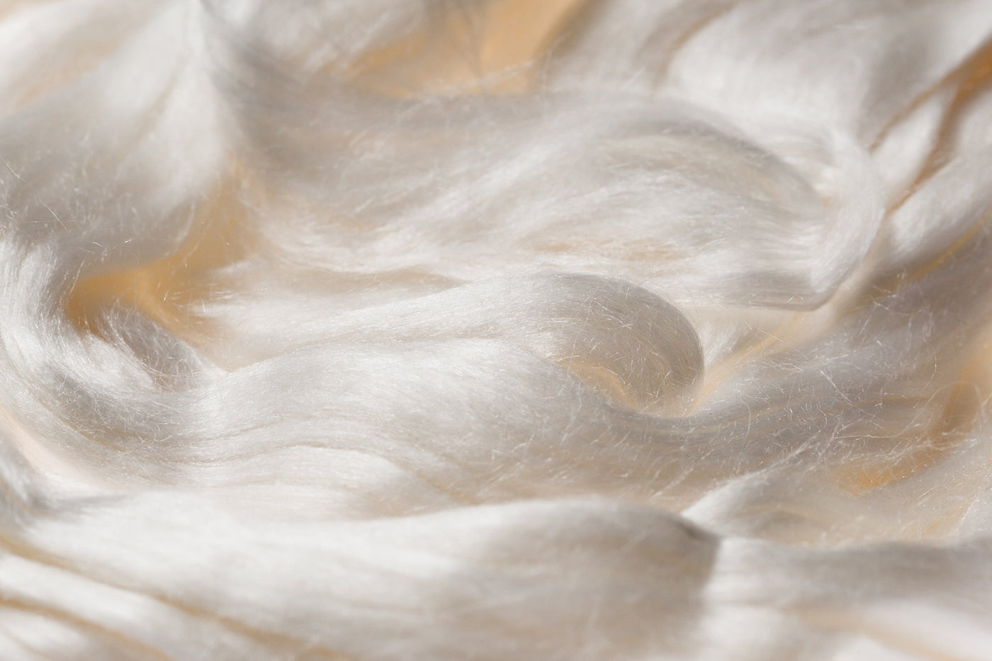 Close-up image of silk fibers