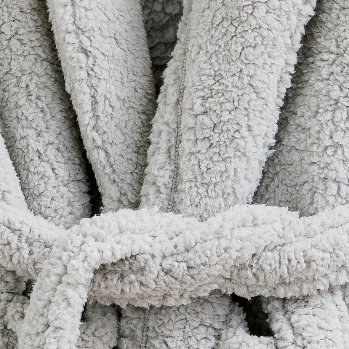 Close-up image of the soft sherpa on the Sunday Morning Robe