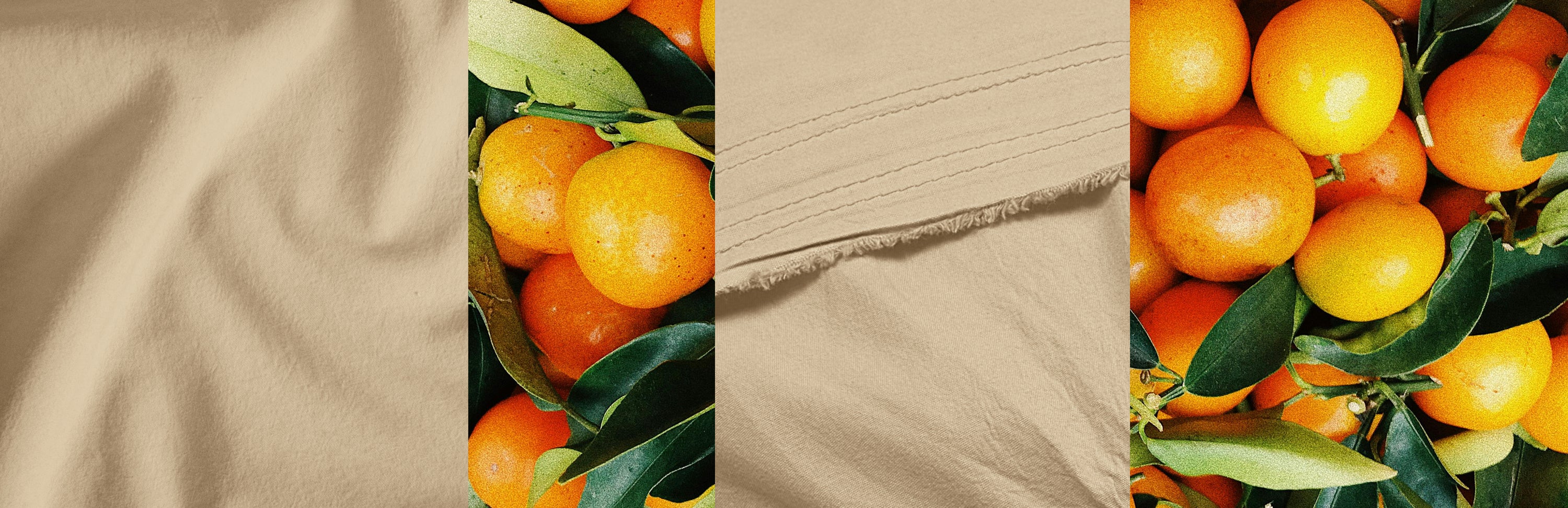 Images of oranges and Ochre fabric