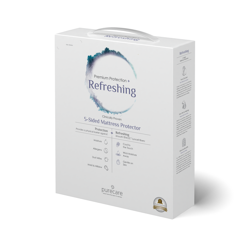 Image of the Refreshing 5-Sided Mattress Protector packaging