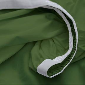 Image showcasing the Precision-Fit® elastic band on the bottom of a Moss Recovery Viscose fitted sheet