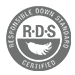 Gray icon with the RDS logo reading: "Responsible Down Standard Certified R.D.S"