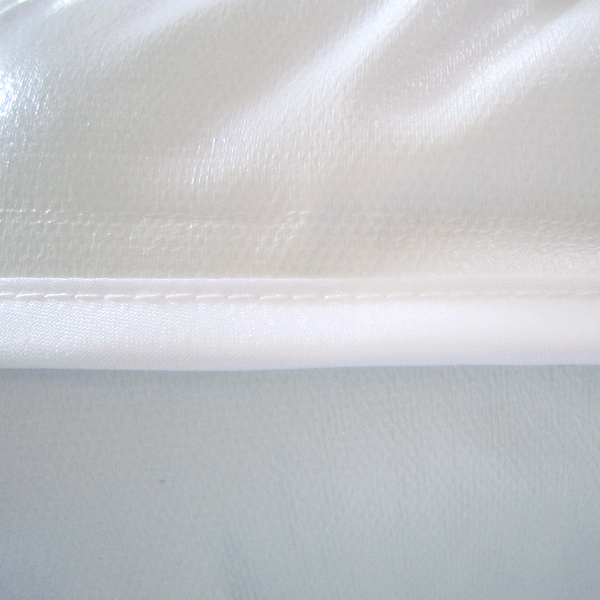 Close-up image of the double-bound MiteTight seams on a mattress protector