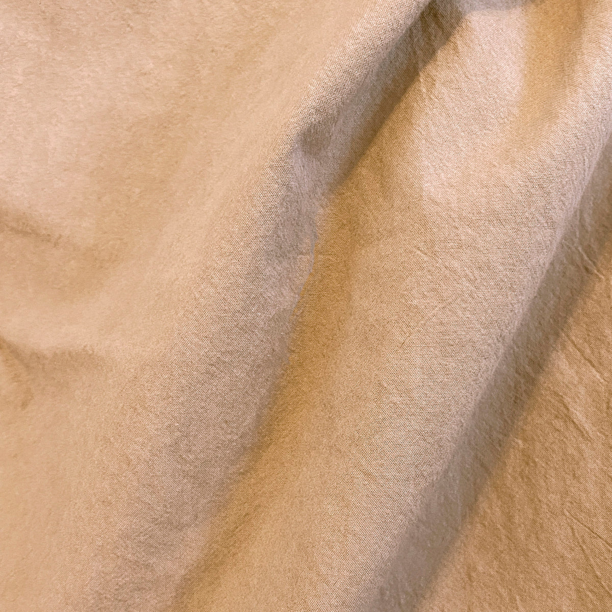 Close-up image of Ochre Garment Washed Percale